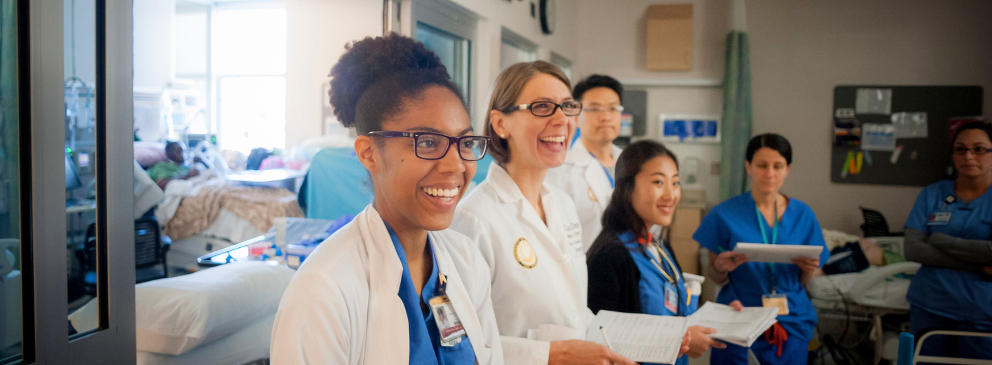 doctors standing in hospital corridor