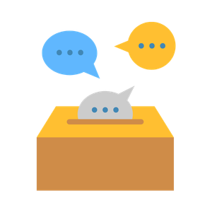 feedback or suggestion box graphic