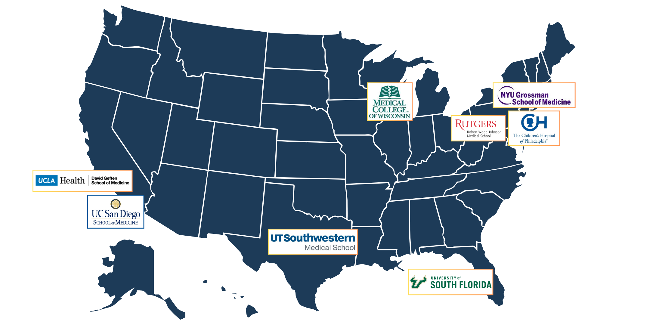 map of mentor clinician program site locations